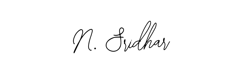 How to make N. Sridhar name signature. Use Bearetta-2O07w style for creating short signs online. This is the latest handwritten sign. N. Sridhar signature style 12 images and pictures png