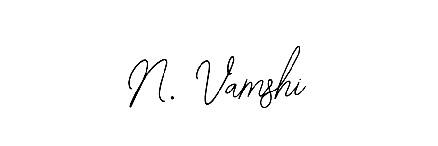 You should practise on your own different ways (Bearetta-2O07w) to write your name (N. Vamshi) in signature. don't let someone else do it for you. N. Vamshi signature style 12 images and pictures png
