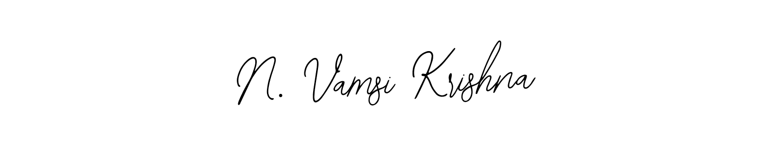 How to make N. Vamsi Krishna name signature. Use Bearetta-2O07w style for creating short signs online. This is the latest handwritten sign. N. Vamsi Krishna signature style 12 images and pictures png