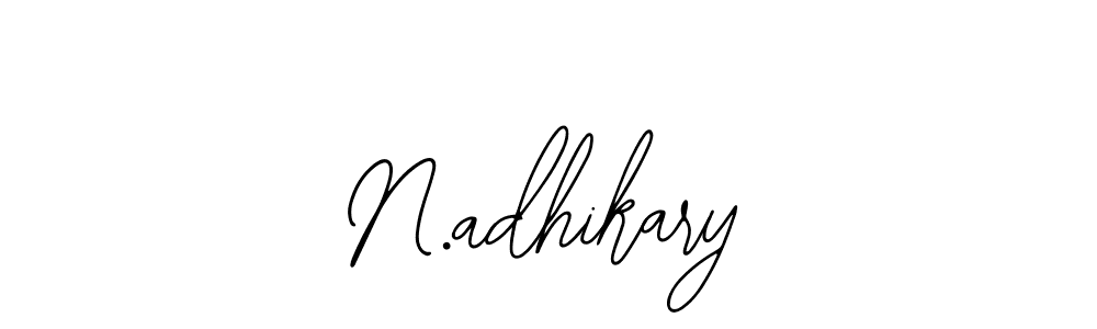 How to make N.adhikary name signature. Use Bearetta-2O07w style for creating short signs online. This is the latest handwritten sign. N.adhikary signature style 12 images and pictures png