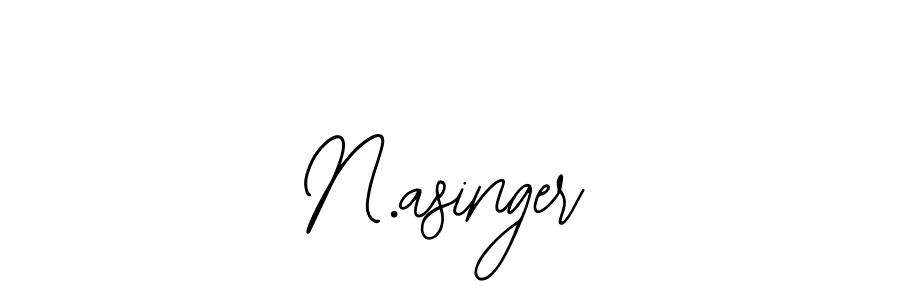 You should practise on your own different ways (Bearetta-2O07w) to write your name (N.asinger) in signature. don't let someone else do it for you. N.asinger signature style 12 images and pictures png