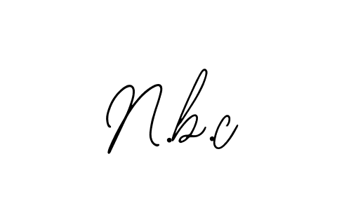 How to make N.b.c signature? Bearetta-2O07w is a professional autograph style. Create handwritten signature for N.b.c name. N.b.c signature style 12 images and pictures png