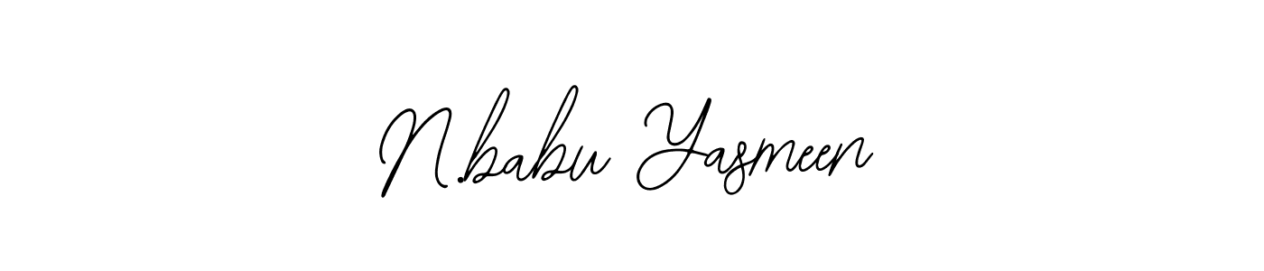 This is the best signature style for the N.babu Yasmeen name. Also you like these signature font (Bearetta-2O07w). Mix name signature. N.babu Yasmeen signature style 12 images and pictures png