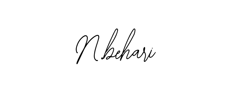 You should practise on your own different ways (Bearetta-2O07w) to write your name (N.behari) in signature. don't let someone else do it for you. N.behari signature style 12 images and pictures png