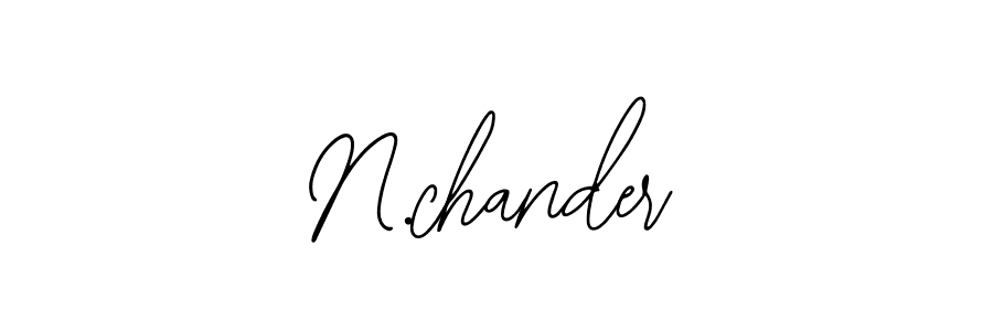 You should practise on your own different ways (Bearetta-2O07w) to write your name (N.chander) in signature. don't let someone else do it for you. N.chander signature style 12 images and pictures png