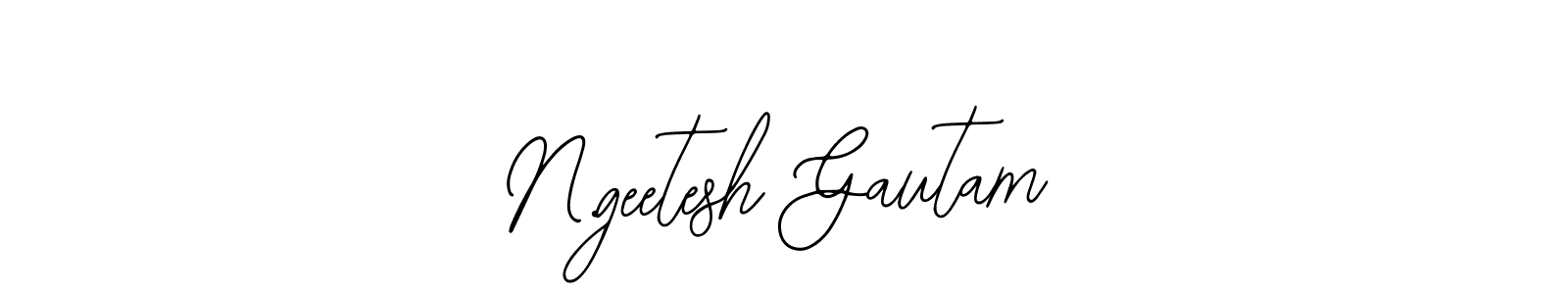 Design your own signature with our free online signature maker. With this signature software, you can create a handwritten (Bearetta-2O07w) signature for name N.geetesh Gautam. N.geetesh Gautam signature style 12 images and pictures png