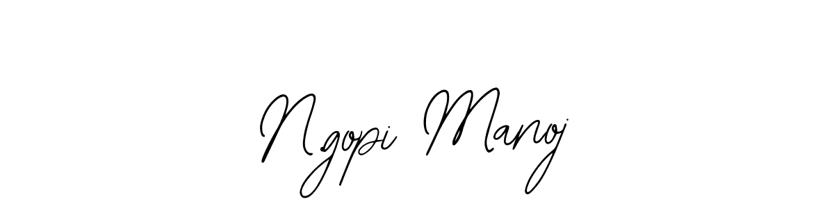 if you are searching for the best signature style for your name N.gopi Manoj. so please give up your signature search. here we have designed multiple signature styles  using Bearetta-2O07w. N.gopi Manoj signature style 12 images and pictures png