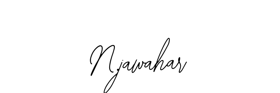 Design your own signature with our free online signature maker. With this signature software, you can create a handwritten (Bearetta-2O07w) signature for name N.jawahar. N.jawahar signature style 12 images and pictures png