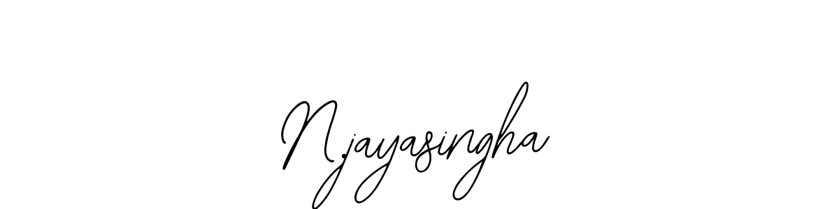 The best way (Bearetta-2O07w) to make a short signature is to pick only two or three words in your name. The name N.jayasingha include a total of six letters. For converting this name. N.jayasingha signature style 12 images and pictures png