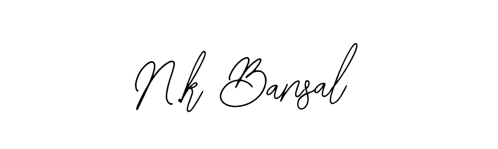 How to Draw N.k Bansal signature style? Bearetta-2O07w is a latest design signature styles for name N.k Bansal. N.k Bansal signature style 12 images and pictures png