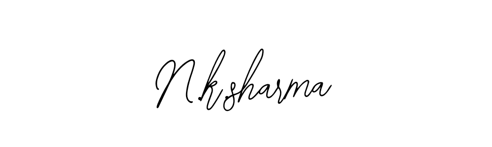 if you are searching for the best signature style for your name N.k.sharma. so please give up your signature search. here we have designed multiple signature styles  using Bearetta-2O07w. N.k.sharma signature style 12 images and pictures png