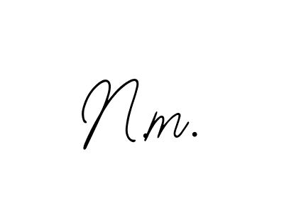 N.m. stylish signature style. Best Handwritten Sign (Bearetta-2O07w) for my name. Handwritten Signature Collection Ideas for my name N.m.. N.m. signature style 12 images and pictures png