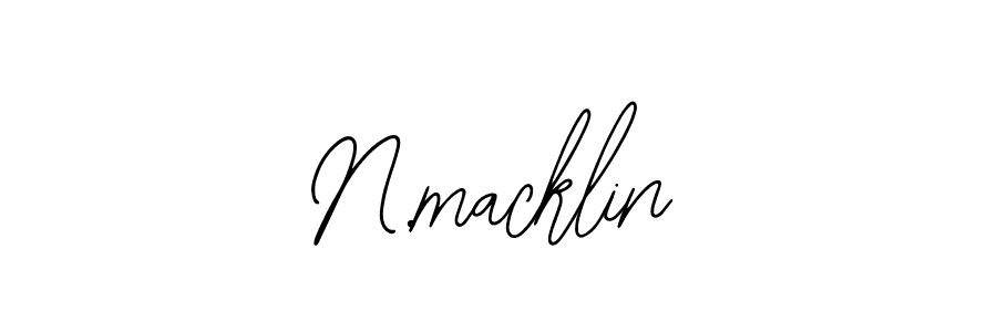 Make a beautiful signature design for name N.macklin. With this signature (Bearetta-2O07w) style, you can create a handwritten signature for free. N.macklin signature style 12 images and pictures png