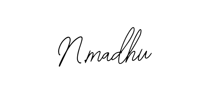 Create a beautiful signature design for name N.madhu. With this signature (Bearetta-2O07w) fonts, you can make a handwritten signature for free. N.madhu signature style 12 images and pictures png