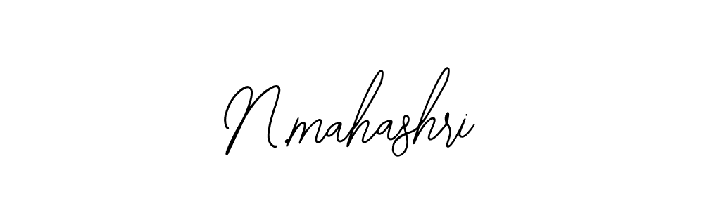 Make a beautiful signature design for name N.mahashri. With this signature (Bearetta-2O07w) style, you can create a handwritten signature for free. N.mahashri signature style 12 images and pictures png