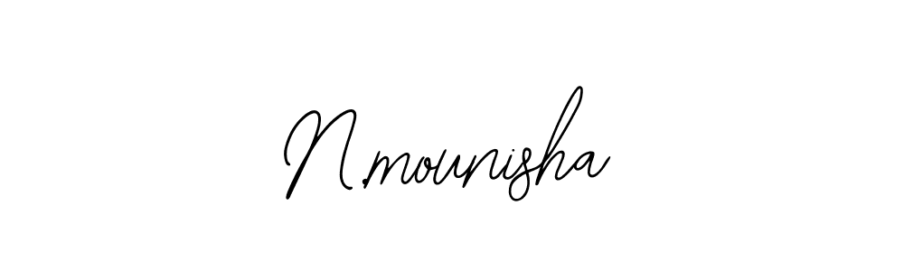 N.mounisha stylish signature style. Best Handwritten Sign (Bearetta-2O07w) for my name. Handwritten Signature Collection Ideas for my name N.mounisha. N.mounisha signature style 12 images and pictures png