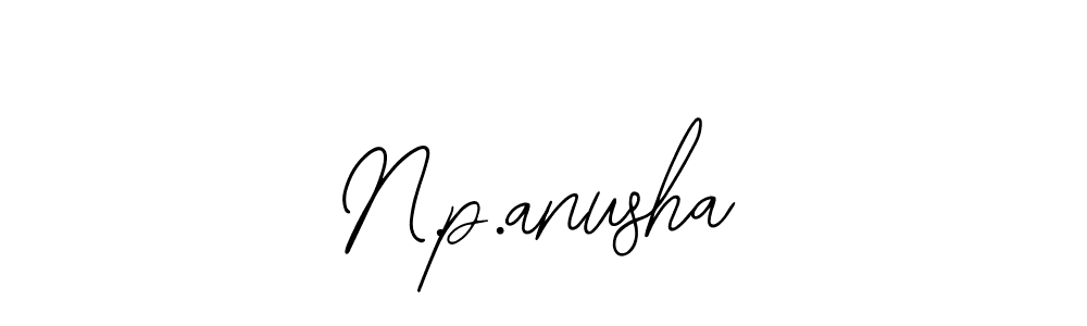 Create a beautiful signature design for name N.p.anusha. With this signature (Bearetta-2O07w) fonts, you can make a handwritten signature for free. N.p.anusha signature style 12 images and pictures png