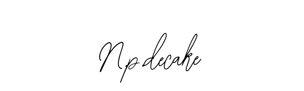 This is the best signature style for the N.p.decake name. Also you like these signature font (Bearetta-2O07w). Mix name signature. N.p.decake signature style 12 images and pictures png