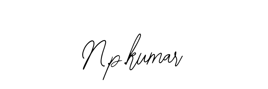 Design your own signature with our free online signature maker. With this signature software, you can create a handwritten (Bearetta-2O07w) signature for name N.p.kumar. N.p.kumar signature style 12 images and pictures png