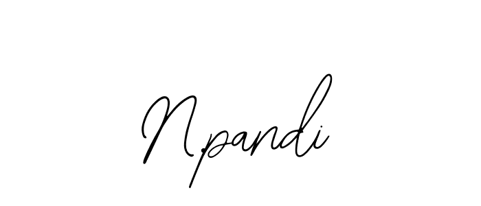 Use a signature maker to create a handwritten signature online. With this signature software, you can design (Bearetta-2O07w) your own signature for name N.pandi. N.pandi signature style 12 images and pictures png