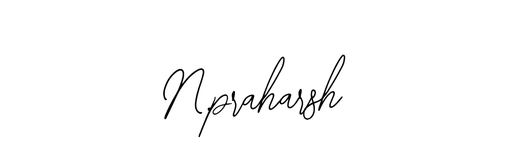 How to make N.praharsh name signature. Use Bearetta-2O07w style for creating short signs online. This is the latest handwritten sign. N.praharsh signature style 12 images and pictures png