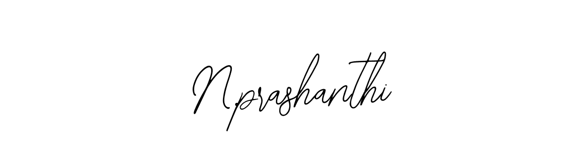 How to make N.prashanthi name signature. Use Bearetta-2O07w style for creating short signs online. This is the latest handwritten sign. N.prashanthi signature style 12 images and pictures png