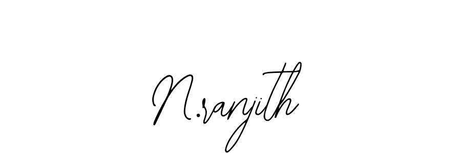 The best way (Bearetta-2O07w) to make a short signature is to pick only two or three words in your name. The name N.ranjith include a total of six letters. For converting this name. N.ranjith signature style 12 images and pictures png