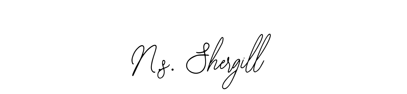 Use a signature maker to create a handwritten signature online. With this signature software, you can design (Bearetta-2O07w) your own signature for name N.s. Shergill. N.s. Shergill signature style 12 images and pictures png