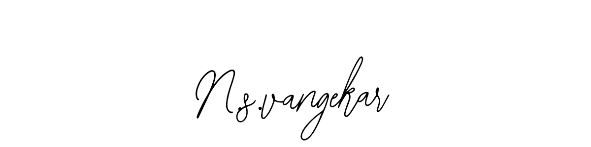 Design your own signature with our free online signature maker. With this signature software, you can create a handwritten (Bearetta-2O07w) signature for name N.s.vangekar. N.s.vangekar signature style 12 images and pictures png