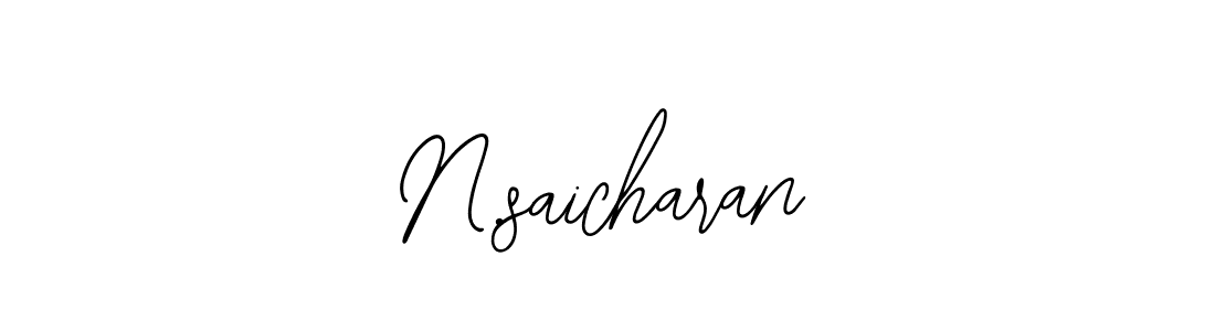 The best way (Bearetta-2O07w) to make a short signature is to pick only two or three words in your name. The name N.saicharan include a total of six letters. For converting this name. N.saicharan signature style 12 images and pictures png