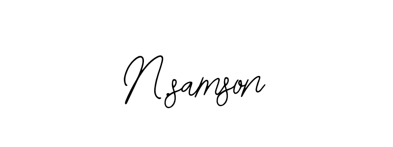 The best way (Bearetta-2O07w) to make a short signature is to pick only two or three words in your name. The name N.samson include a total of six letters. For converting this name. N.samson signature style 12 images and pictures png