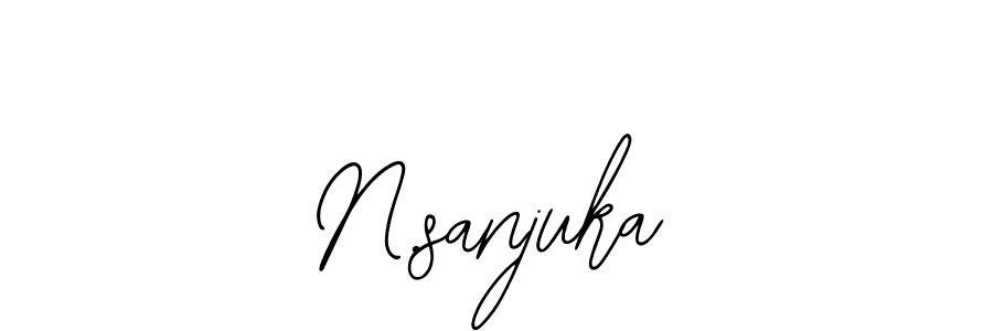 How to make N.sanjuka name signature. Use Bearetta-2O07w style for creating short signs online. This is the latest handwritten sign. N.sanjuka signature style 12 images and pictures png