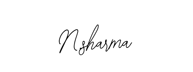 The best way (Bearetta-2O07w) to make a short signature is to pick only two or three words in your name. The name N.sharma include a total of six letters. For converting this name. N.sharma signature style 12 images and pictures png