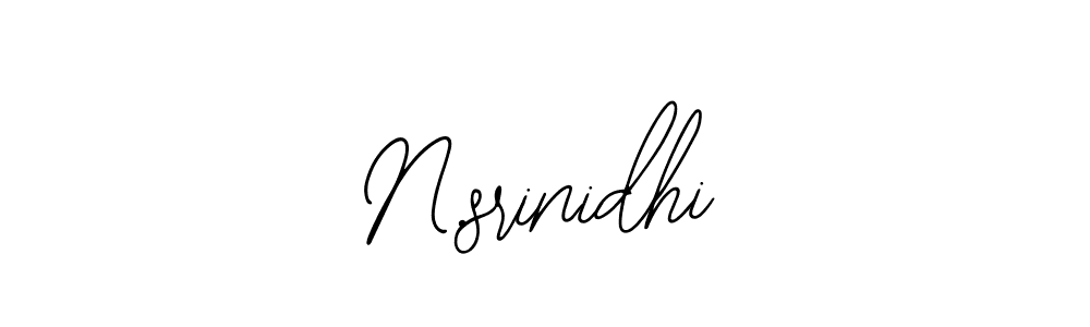 How to make N.srinidhi name signature. Use Bearetta-2O07w style for creating short signs online. This is the latest handwritten sign. N.srinidhi signature style 12 images and pictures png