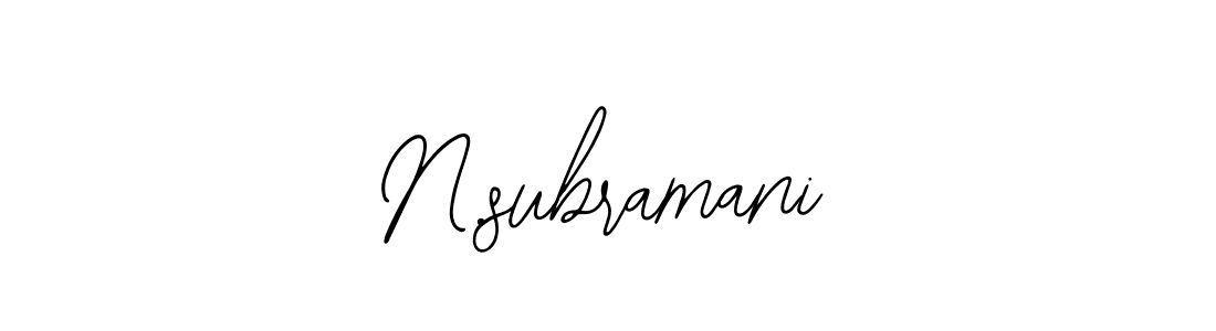 How to Draw N.subramani signature style? Bearetta-2O07w is a latest design signature styles for name N.subramani. N.subramani signature style 12 images and pictures png