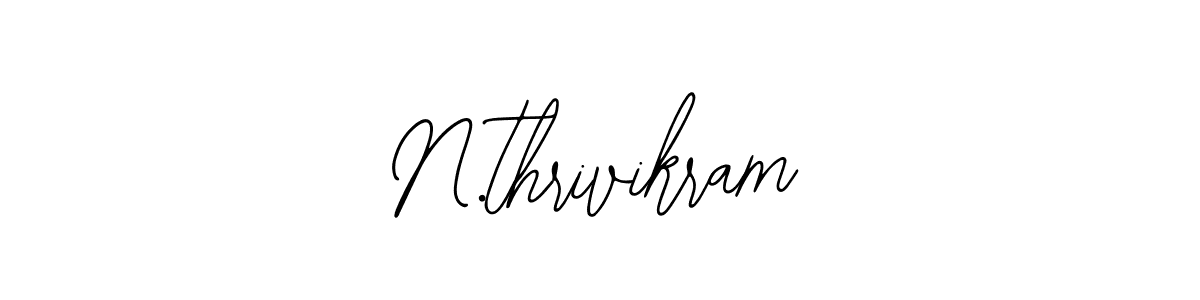 The best way (Bearetta-2O07w) to make a short signature is to pick only two or three words in your name. The name N.thrivikram include a total of six letters. For converting this name. N.thrivikram signature style 12 images and pictures png