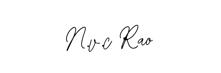 You should practise on your own different ways (Bearetta-2O07w) to write your name (N.v.c Rao) in signature. don't let someone else do it for you. N.v.c Rao signature style 12 images and pictures png