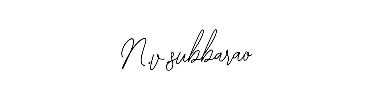 The best way (Bearetta-2O07w) to make a short signature is to pick only two or three words in your name. The name N.v.subbarao include a total of six letters. For converting this name. N.v.subbarao signature style 12 images and pictures png