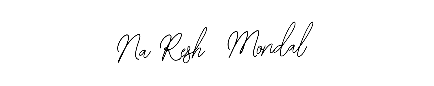 Use a signature maker to create a handwritten signature online. With this signature software, you can design (Bearetta-2O07w) your own signature for name Na Resh  Mondal. Na Resh  Mondal signature style 12 images and pictures png