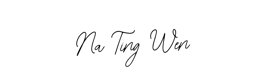 The best way (Bearetta-2O07w) to make a short signature is to pick only two or three words in your name. The name Na Ting Wen include a total of six letters. For converting this name. Na Ting Wen signature style 12 images and pictures png