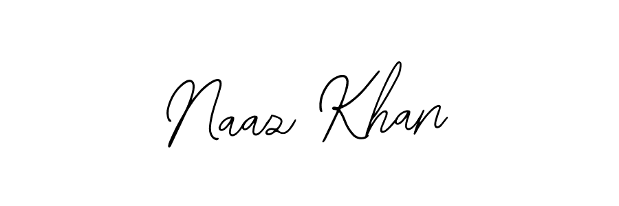 You should practise on your own different ways (Bearetta-2O07w) to write your name (Naaz Khan) in signature. don't let someone else do it for you. Naaz Khan signature style 12 images and pictures png
