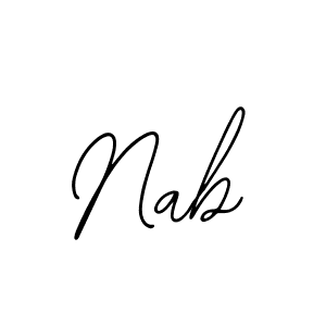 Use a signature maker to create a handwritten signature online. With this signature software, you can design (Bearetta-2O07w) your own signature for name Nab. Nab signature style 12 images and pictures png