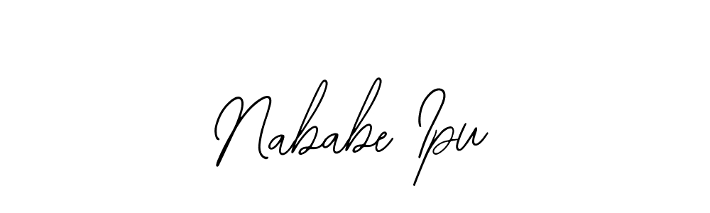 Use a signature maker to create a handwritten signature online. With this signature software, you can design (Bearetta-2O07w) your own signature for name Nababe Ipu. Nababe Ipu signature style 12 images and pictures png