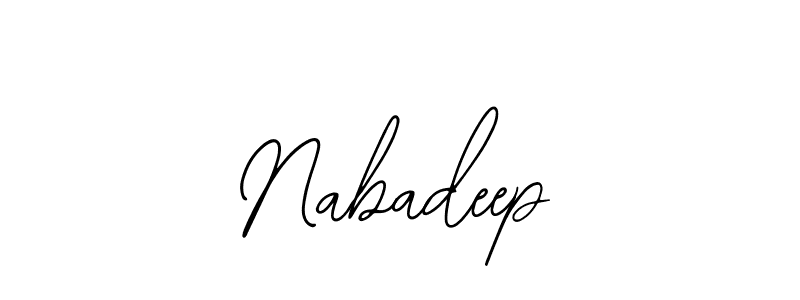 if you are searching for the best signature style for your name Nabadeep. so please give up your signature search. here we have designed multiple signature styles  using Bearetta-2O07w. Nabadeep signature style 12 images and pictures png