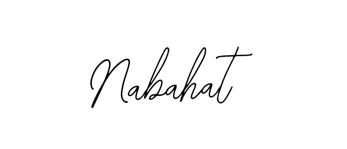 The best way (Bearetta-2O07w) to make a short signature is to pick only two or three words in your name. The name Nabahat include a total of six letters. For converting this name. Nabahat signature style 12 images and pictures png