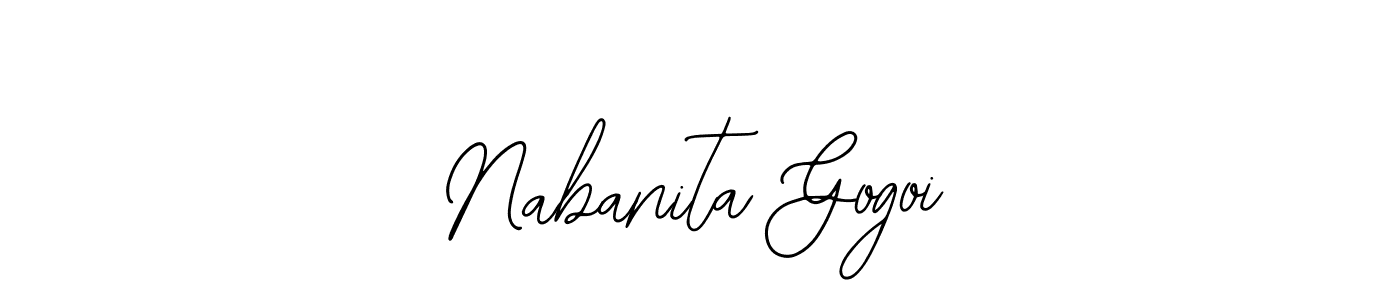 You should practise on your own different ways (Bearetta-2O07w) to write your name (Nabanita Gogoi) in signature. don't let someone else do it for you. Nabanita Gogoi signature style 12 images and pictures png