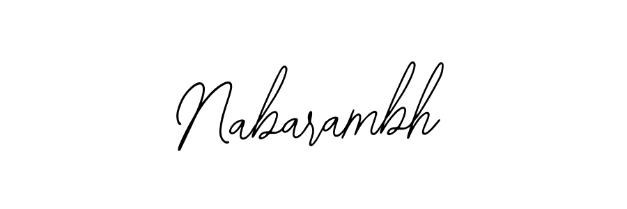 The best way (Bearetta-2O07w) to make a short signature is to pick only two or three words in your name. The name Nabarambh include a total of six letters. For converting this name. Nabarambh signature style 12 images and pictures png