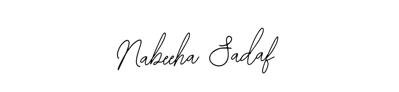 Use a signature maker to create a handwritten signature online. With this signature software, you can design (Bearetta-2O07w) your own signature for name Nabeeha Sadaf. Nabeeha Sadaf signature style 12 images and pictures png