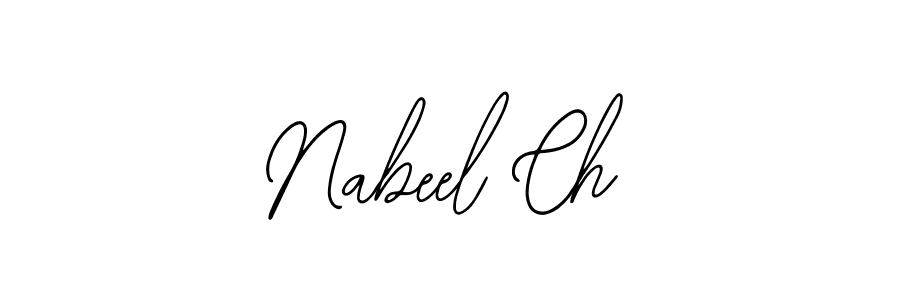 Also You can easily find your signature by using the search form. We will create Nabeel Ch name handwritten signature images for you free of cost using Bearetta-2O07w sign style. Nabeel Ch signature style 12 images and pictures png