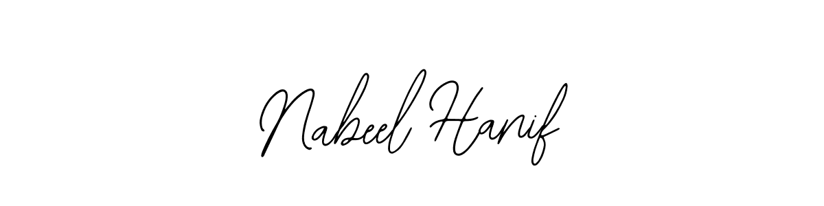 if you are searching for the best signature style for your name Nabeel Hanif. so please give up your signature search. here we have designed multiple signature styles  using Bearetta-2O07w. Nabeel Hanif signature style 12 images and pictures png